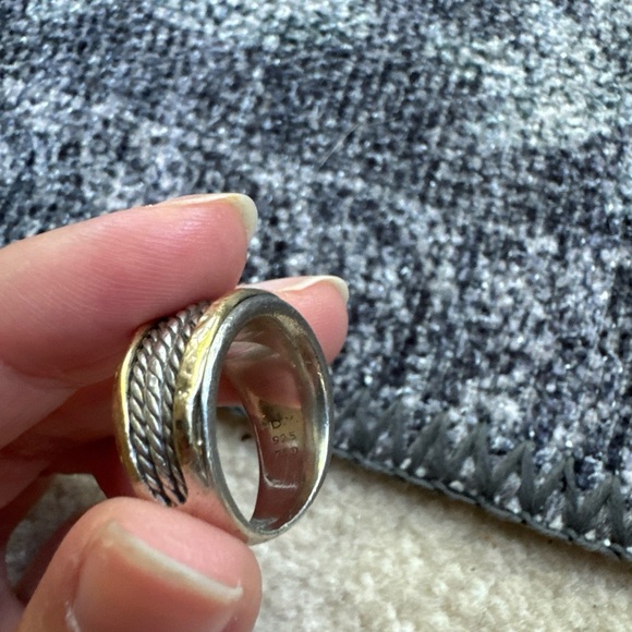 David Yurman Two-tone cable band ring size 6 - Picture 4 of 4